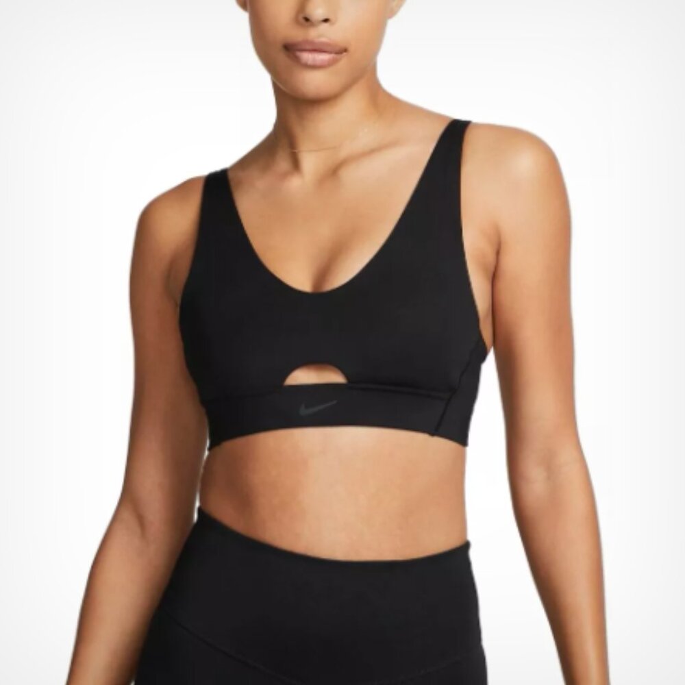 Nike Black INDY PLUNGE CUTOUT BRA M